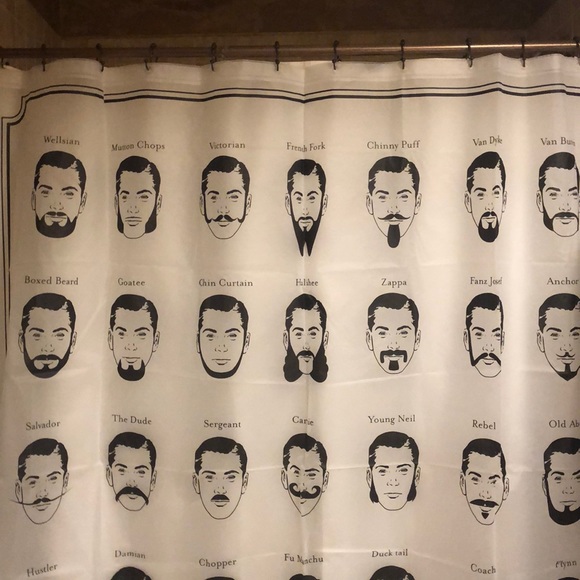 Kikkerkand Bath Shower Curtain Beards Fun Room Man Poshmark